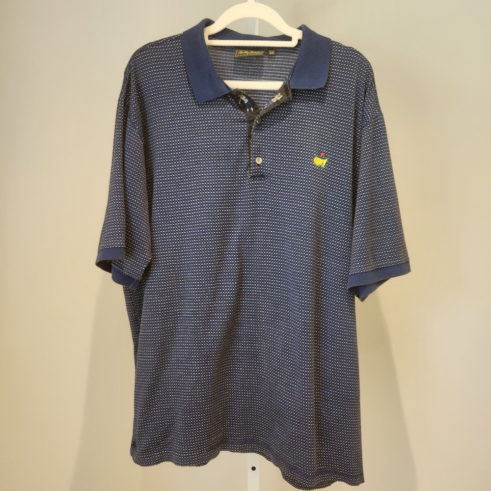 Bobby Jones Navy Patterned Polo Shirt